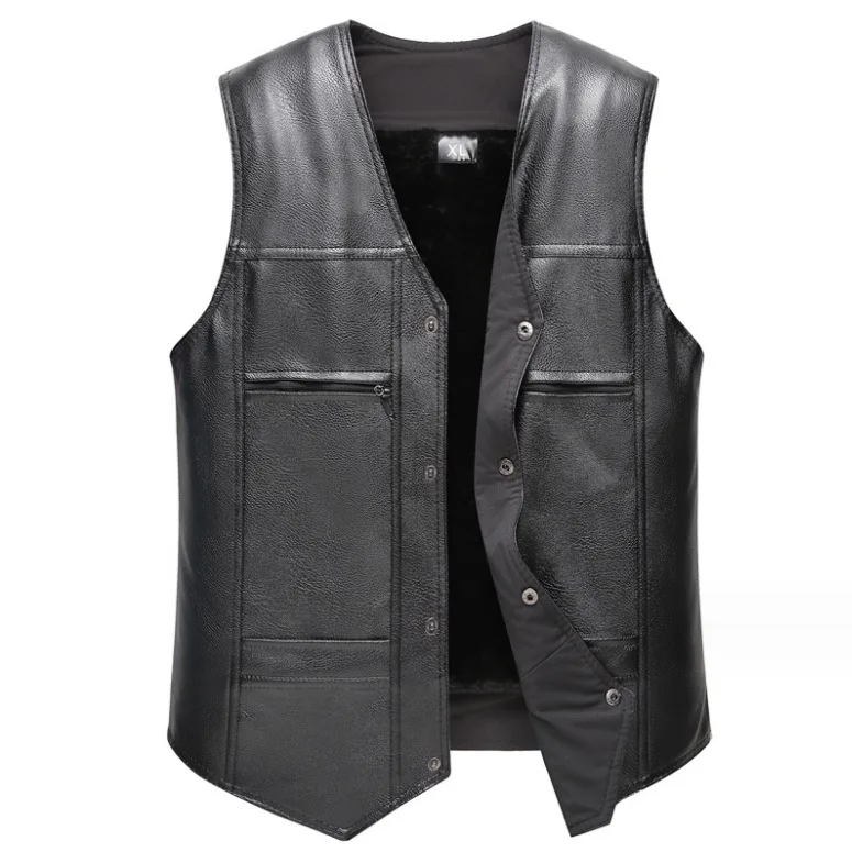 Gilet sans manche en simili – Image 5