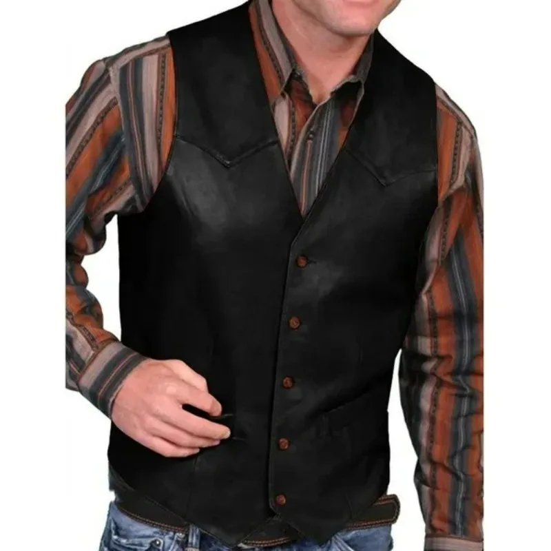 Gilet sans manches effet cuir – Image 4