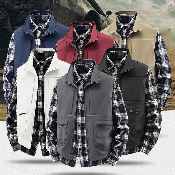 Gilet sans manches multi poches.