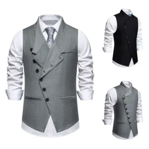 Gilet sans manches asymétrique