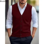 Gilet sans manches maille automnal