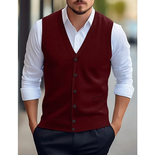 Gilet sans manches maille automnal – Image 4