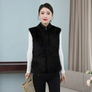 Gilet sans manches velours noir