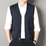 Gilet sans manches cardigan homme