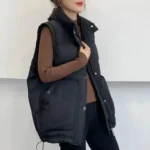 Gilet sans manches ample noir