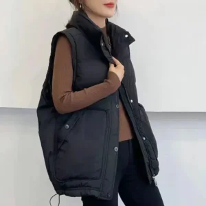 Gilet sans manches ample noir