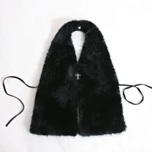Gilet sans manches dos nu noir