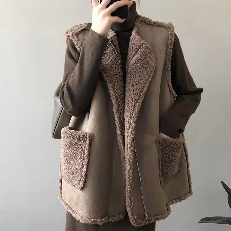 Gilet sans manches double face