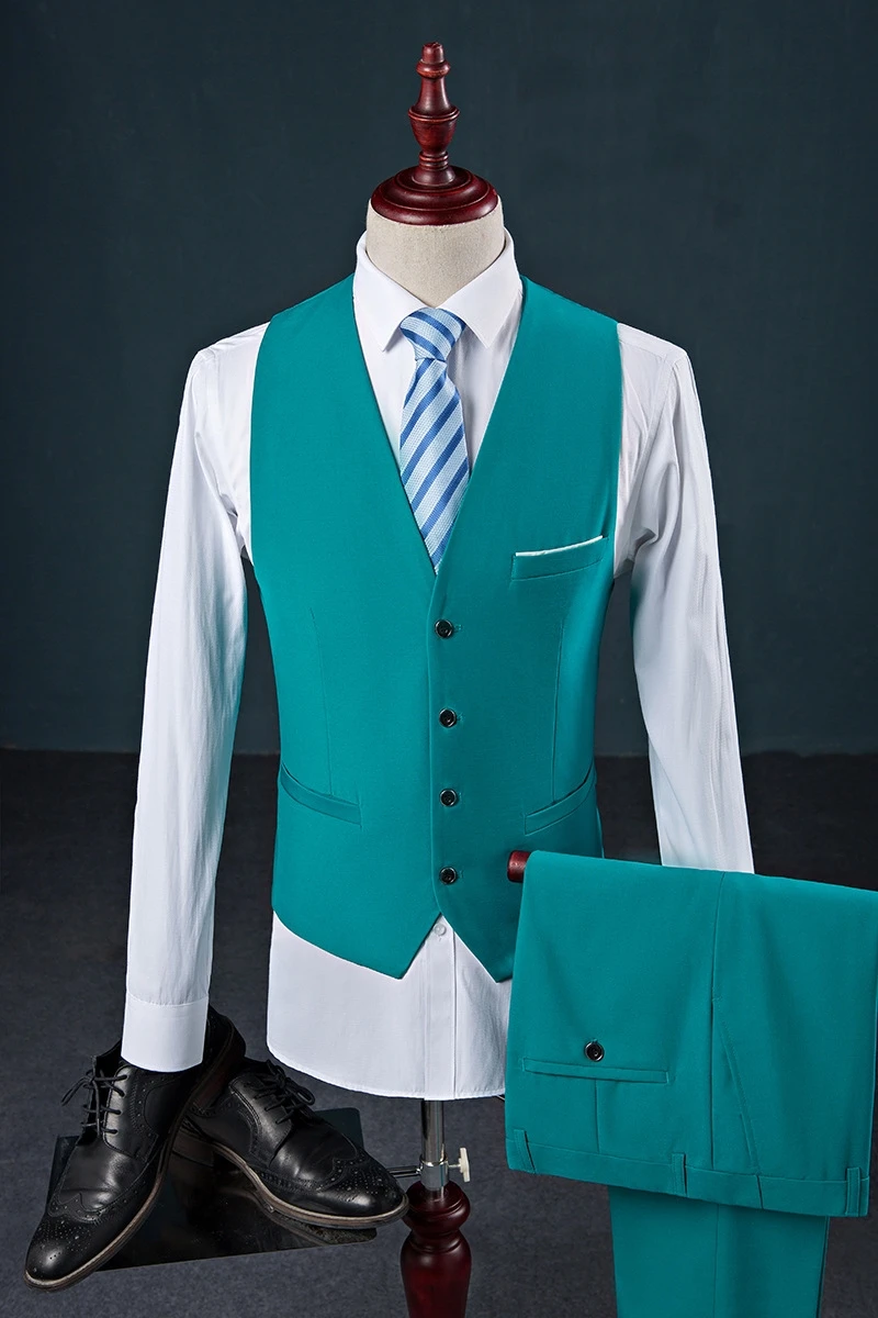 Gilet sans manches cérémonie bleu – Image 8
