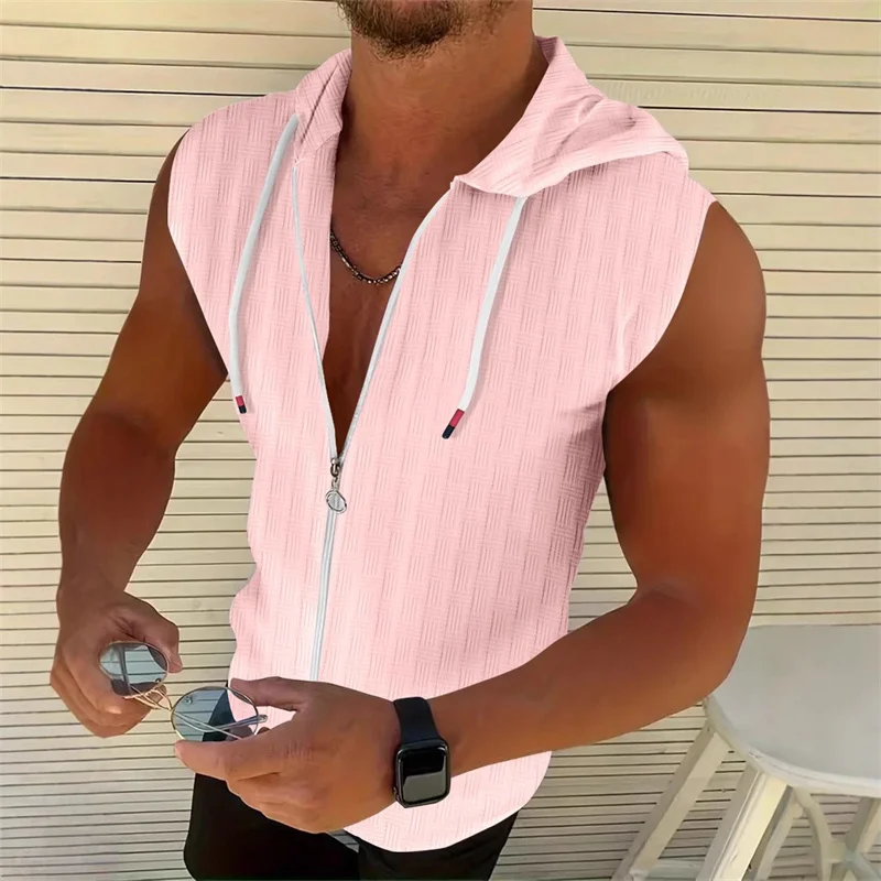 Gilet sans manches à capuche homme – Image 4