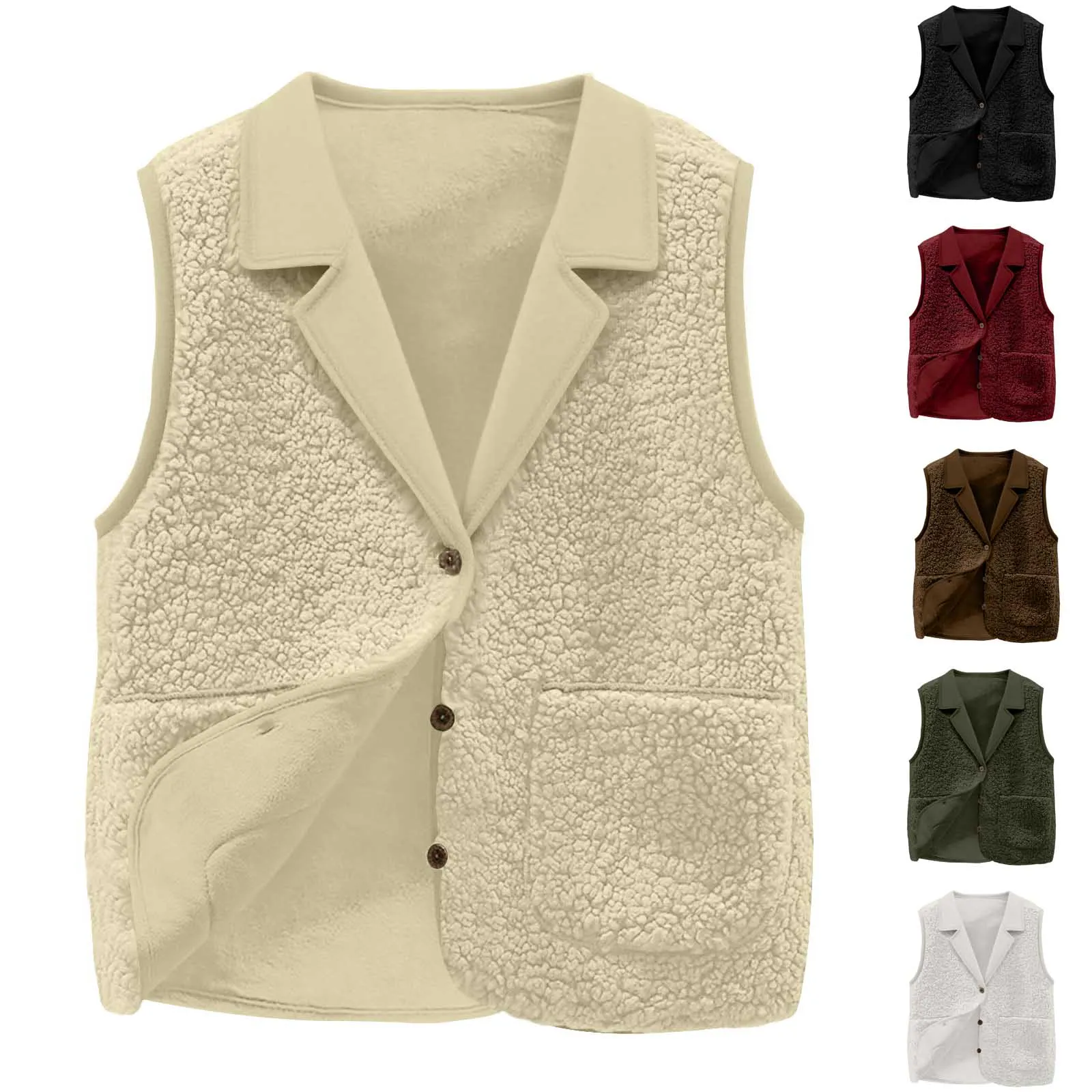 Gilet sans manches bouclette
