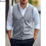 Gilet sans manches maille Gris