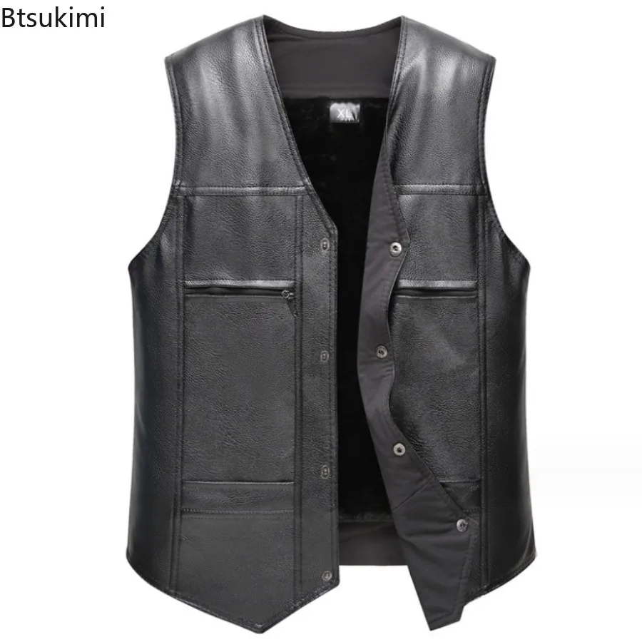 Gilet sans manche en simili – Image 3