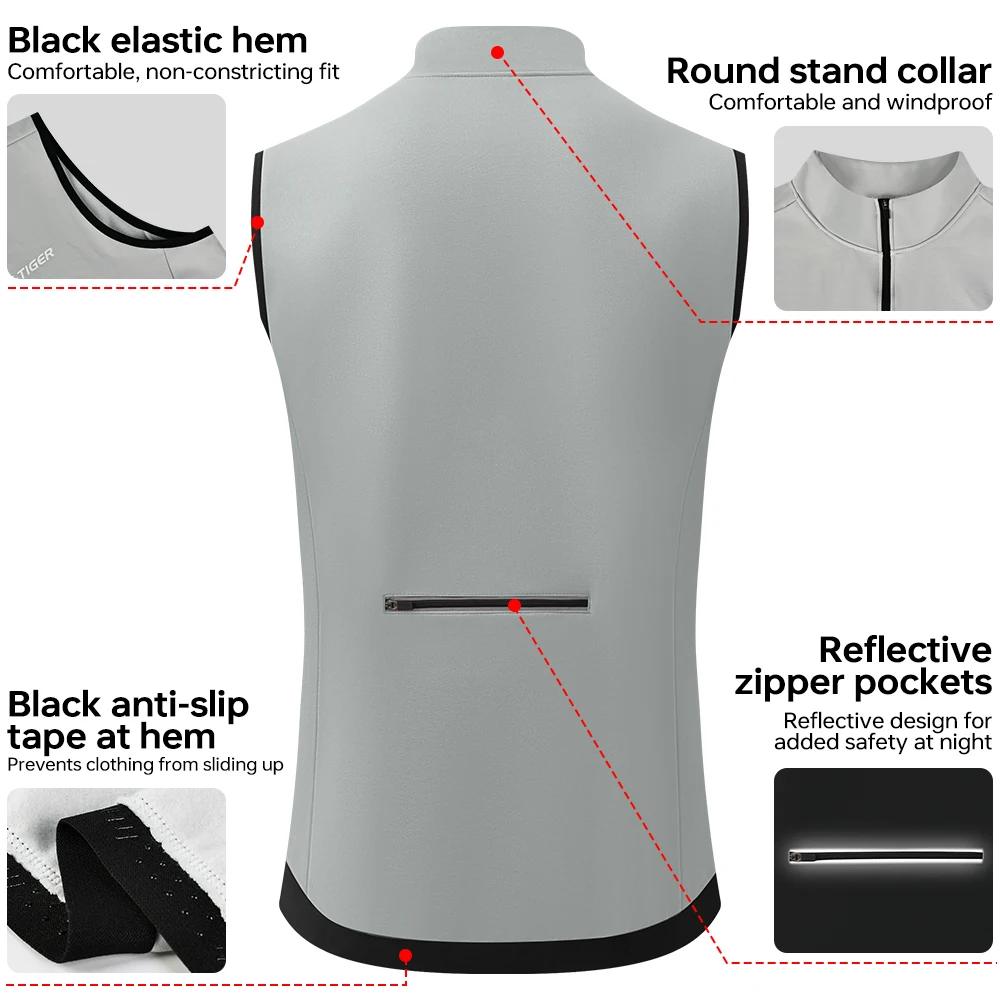 Gilet sans manches pour cycliste – Image 3