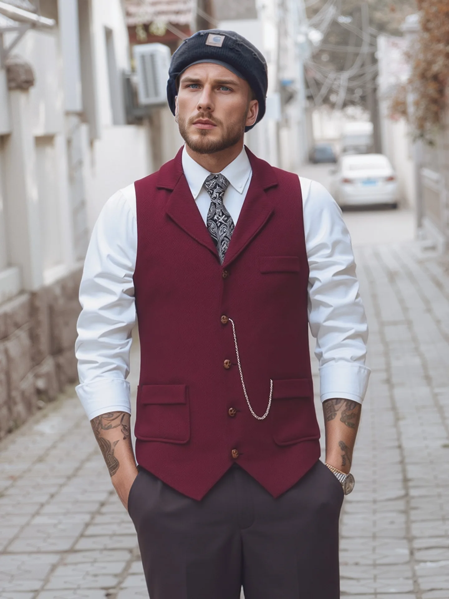 Gilet sans manches coutume couleur – Image 4