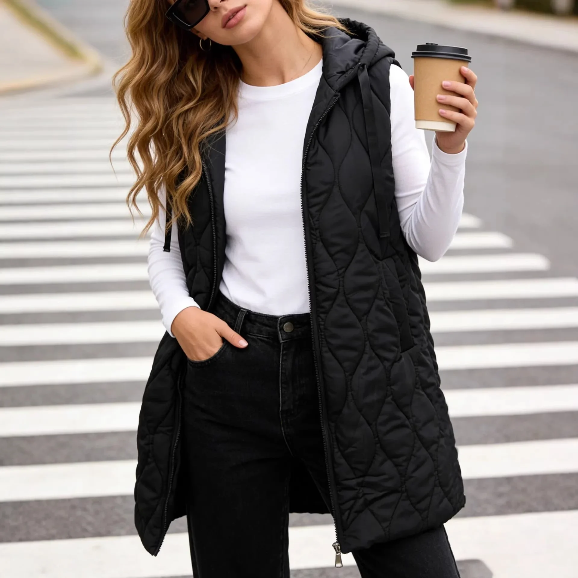 Gilet sans manches long décontracté – Image 4