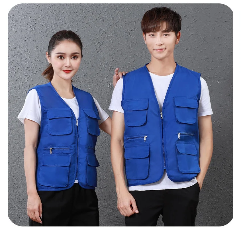 Gilet sans manches pratique bleu – Image 5