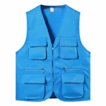 Gilet sans manches pratique bleu
