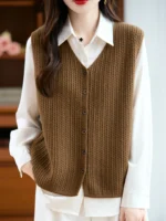 Gilet sans manches tricot