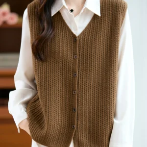 Gilet sans manches tricot