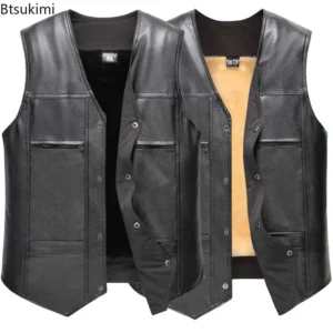 Gilet sans manche en simili