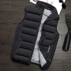 Gilet sans manches col montant