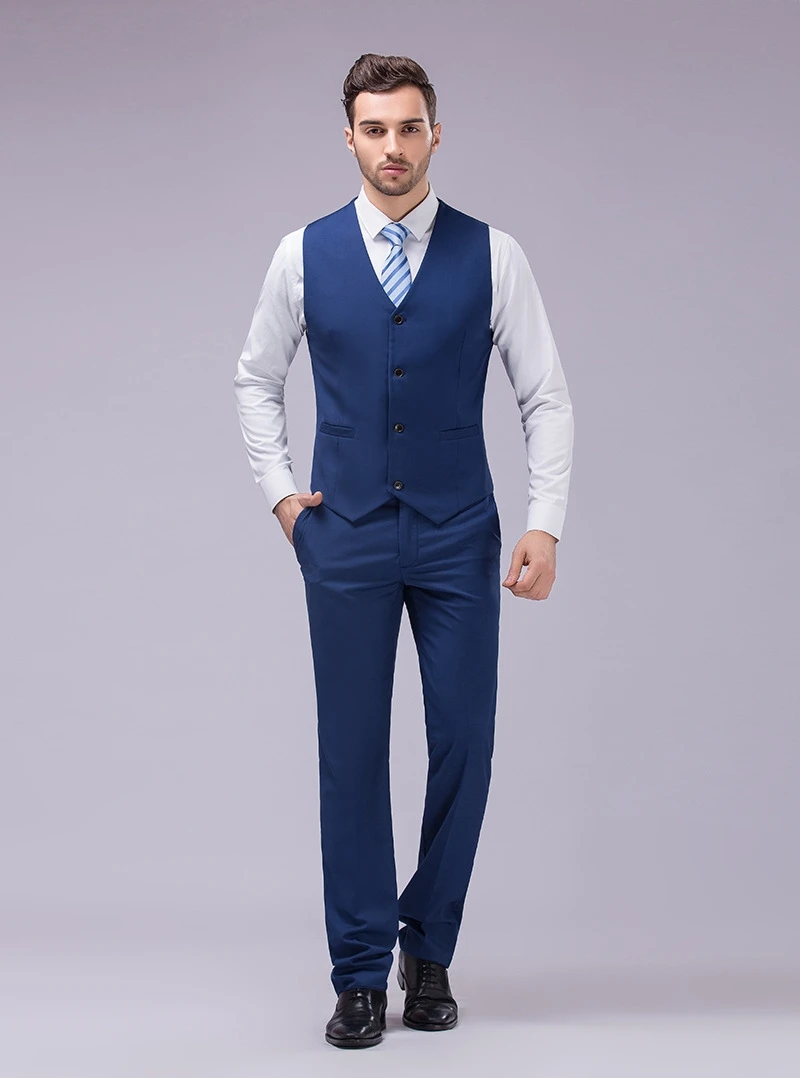 Gilet sans manches cérémonie bleu – Image 10