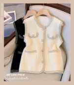 Gilet sans manches molletonné chic