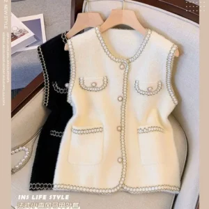 Gilet sans manches molletonné chic