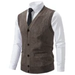 Gilet sans manches maille retro