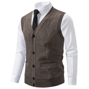 Gilet sans manches maille retro