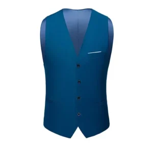 Gilet sans manches cérémonie bleu