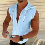 Gilet sans manches à capuche homme
